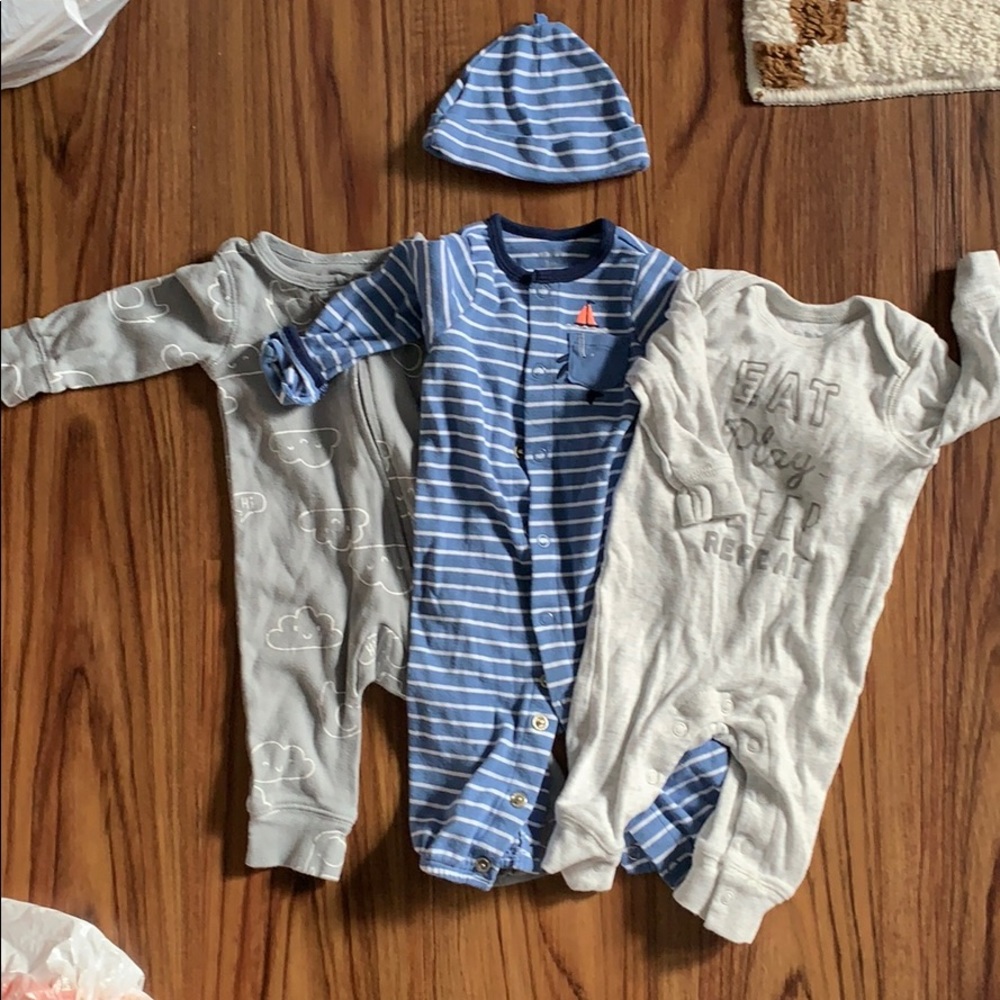Baby boy assorted long sleeve sleepers